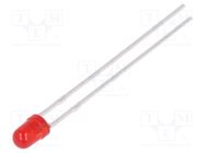 LED; 3mm; red; 12÷30mcd; 40°; Front: convex; 2÷2.5V; No.of term: 2 