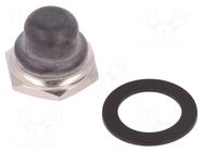 Cap; -20÷50°C; neoprene rubber; Actuator colour: black APEM