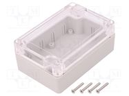 Enclosure: multipurpose; X: 70mm; Y: 105mm; Z: 40mm; ABS; grey; gasket KRADEX