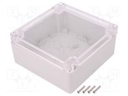 Enclosure: multipurpose; X: 135mm; Y: 135mm; Z: 60mm; ZP; light grey KRADEX