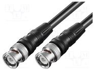 Cable; 0.5m; BNC male,both sides; shielded twofold; PVC; black MFG