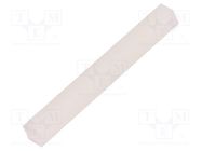 Screwed spacer sleeve; hexagonal; polyamide; M3; 42mm FIX&FASTEN