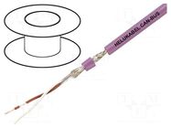 Wire: data transmission; 4x1x0.25mm2; violet; stranded; Cu; PUR HELUKABEL