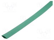 Heat shrink sleeve; glueless; 2: 1; 12.7mm; L: 1m; green; -55÷125°C CYG/KTG