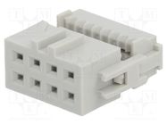 Connector: IDC; plug; female; PIN: 8; with cable clamp; IDC; 1.27mm Amphenol Communications Solutions