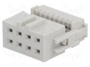 Connector: IDC; plug; female; PIN: 8; with cable clamp; IDC; 1.27mm AMPHENOL COMMUNICATIONS SOLUTIONS