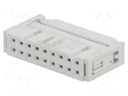 Connector: IDC; plug; female; PIN: 18; Quickie; IDC; 2.54mm; 2x9; grey AMPHENOL COMMUNICATIONS SOLUTIONS