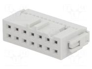 Connector: IDC; plug; female; PIN: 14; Quickie; IDC; 2.54mm; 2x7; grey AMPHENOL COMMUNICATIONS SOLUTIONS
