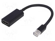 Adapter; HDMI socket,mini DisplayPort plug; DisplayPort 1.1 QOLTEC