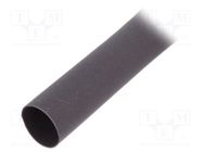 Heat shrink sleeve; thin walled; 3: 1; 6mm; L: 30m; black; -55÷135°C 