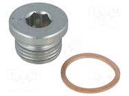 Hexagon head screw plug; with seal; Thread: G 1/2"; DIN 908 ELESA+GANTER