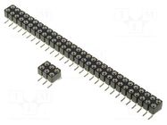 Connector: pin strips; socket; female; PIN: 18; vertical; SMT; 2x9 CONNFLY
