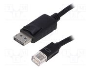 Cable; DisplayPort 1.1; DisplayPort plug,mini DisplayPort plug QOLTEC