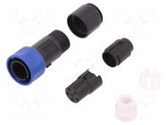 Connector: circular; plug; female; PIN: 6; w/o contacts; UL94V-0 BULGIN