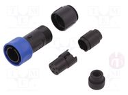 Connector: circular; plug; female; PIN: 6; w/o contacts; for cable BULGIN