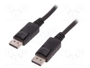 Cable; DisplayPort 1.1; DisplayPort plug,both sides; 1m; black 