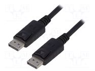 Cable; DisplayPort plug,both sides; DisplayPort 1.1; 1.5m; black QOLTEC