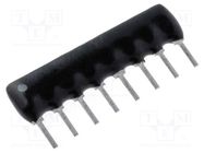 Resistor network: X; THT; 100Ω; ±2%; 0.125W; No.of resistors: 7 ROYAL OHM