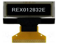 Display: OLED; graphical; 1.04"; 128x32; Dim: 33.4x14.5x1.65mm RAYSTAR OPTRONICS