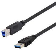 USB CORD, 3.0 TYPE PLUG A-B, 4.9FT