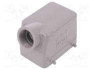 Enclosure: for HDC connectors; Han® A; size 32A (2 x 16A); PG21 HARTING