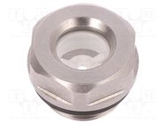 Level indicator; Inspect.hole dia: 11mm; G 3/8"; stainless steel ELESA+GANTER