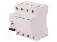 RCD breaker; Inom: 25A; Ires: 30mA; Poles: 4; 400VAC; IP20; 1÷25mm2 SCHNEIDER ELECTRIC