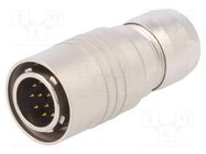 Connector: circular; HR10; push-pull; plug; 2A; gold-plated; PIN: 12 HIROSE