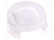 LED lens; round; polycarbonate; transparent; 5mm; Front: convex FIX&FASTEN