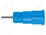 Connector: 4mm banana; socket; 36A; 1kV; blue; on panel,push-in SCHÜTZINGER