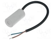 Capacitor: polypropylene; motors, run; 20uF; 450V; Ø40x78mm; ±10% MIFLEX