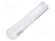 Fiber for LED; round; Ø3.2mm; Front: convex; straight; UL94V-2 FIX&FASTEN