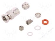 Connector: BNC; plug; male/female; straight; 50Ω; soldering,clamp AMPHENOL RF