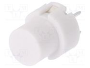 Switch: keypad; Pos: 2; SPST-NO; 0.01A/32VDC; white; THT; 1.3N; round C&K