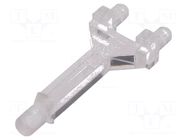 Fiber for LED; Ø: 3mm; L: 27.2mm; round; with PCB mounting; UL94V-2 FIX&FASTEN