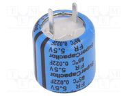 Supercapacitor; THT; 0.022F; 5.5VDC; -20÷80%; Body dim: Ø11.5x14mm KEMET