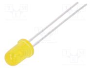 LED; 5mm; yellow; 1÷3mcd; 30°; Front: convex; 1.85÷2.5VDC KINGBRIGHT ELECTRONIC