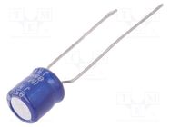 Capacitor: electrolytic; THT; 22uF; 50VDC; Ø6.3x7mm; Pitch: 5mm SAMWHA