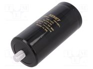 Capacitor: electrolytic; 1mF; 400VDC; Ø51x105mm; Pitch: 22.2mm KEMET