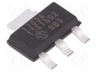 IC: voltage regulator; LDO,linear,fixed; 1.5V; 0.25A; SOT223-3 MICROCHIP TECHNOLOGY