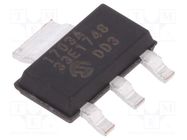 IC: voltage regulator; LDO,linear,fixed; 3.3V; 0.25A; SOT223-3 MICROCHIP TECHNOLOGY