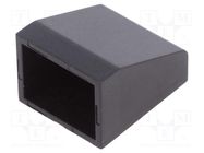 Stopper; for enclosures; UL94HB; Mat: ABS; black; 17.5mm 