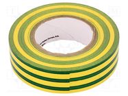 Tape: electrical insulating; W: 19mm; L: 20m; Thk: 0.13mm; PVC film PLYMOUTH