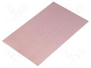 Laminate; aluminium; 1mm; L: 160mm; W: 100mm; Coating: copper 