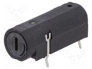 Fuse holder; cylindrical fuses; THT; 5x20mm; -40÷85°C; 10A; black SCHURTER