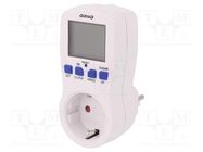 Programmable time switch; Range: 1min÷7days; 230VAC; IP20; Schuko ORNO