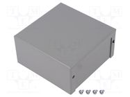 Enclosure: multipurpose; X: 102mm; Y: 102mm; Z: 51mm; 1412; steel HAMMOND