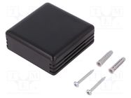 Enclosure: for alarms; X: 71mm; Y: 71mm; Z: 27mm; ABS; black 