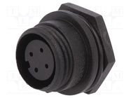 Connector: circular; socket; female; PIN: 4; w/o contacts; IP68 BULGIN