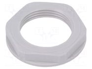 Nut; PG16; polyamide; UL94V-2; 30mm; light grey; Thread: PG LAPP